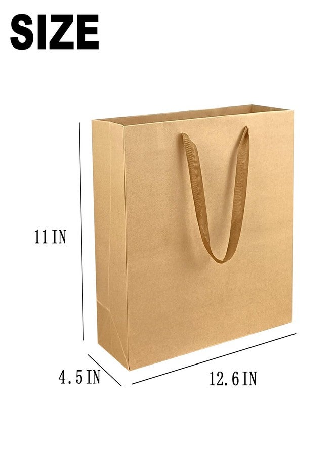 Xloey Brown Gift Bags,6 Pcs Large Gift Bags,Brown Kraft Paper Shopping Bags with Handles,for Christmas,Birthday,New Year,Business,Retail,Wedding,Party Favor - Image 2